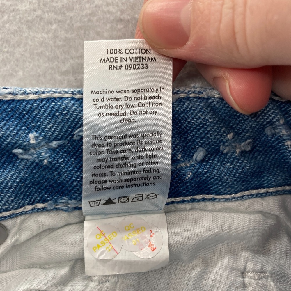PacSun 90's Boyfriend Jeans Women's 27 Blue Distressed Denim Straight Leg Y2K - Picture 6 of 14